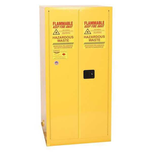 Flammable Liquid Safety Cabinet, Yellow, Capacity: 55 gal