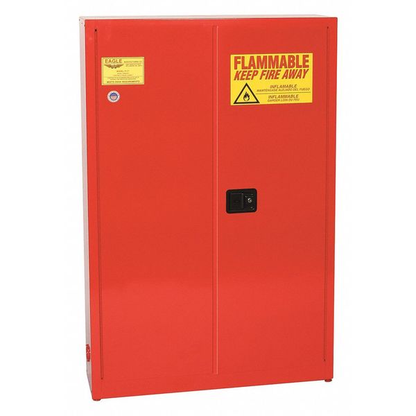 Flammable Liquid Safety Cabinet, Red, Capacity: 30 gal