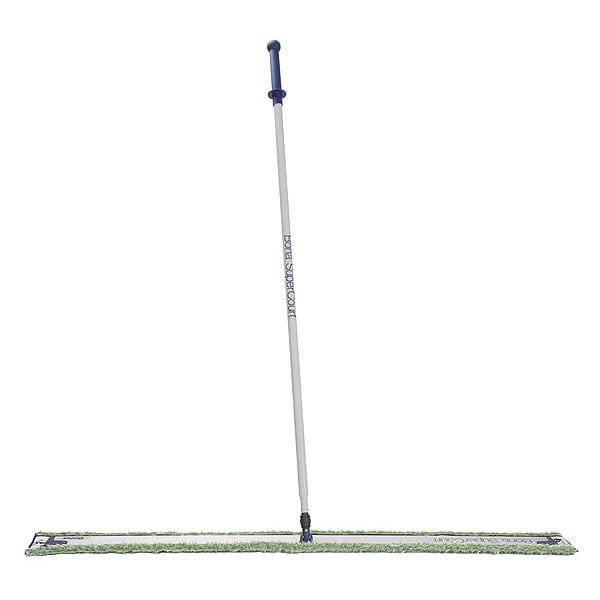 Flat Mop Pad, Hook-and-Loop Connection, Blue, Microfiber