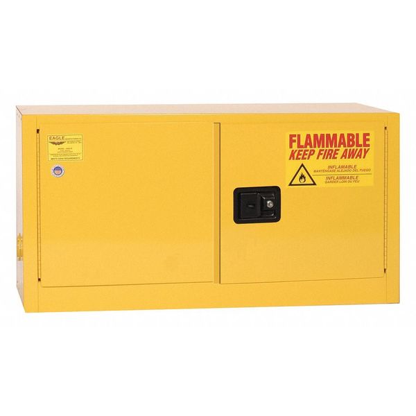 Flammable Liquid Safety Cabinet, Yellow, Height: 24 in