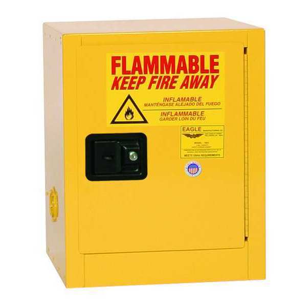 Flammable Liquid Safety Cabinet, Yellow, Capacity: 4 gal