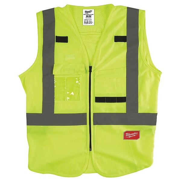 Class 2 High Visibility Yellow Safety Vest - S/M