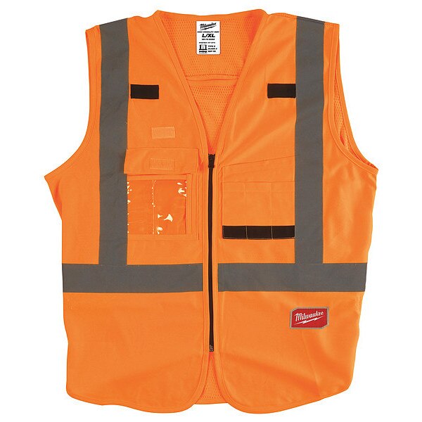 Class 2 High Visibility Orange Safety Vest - L/XL