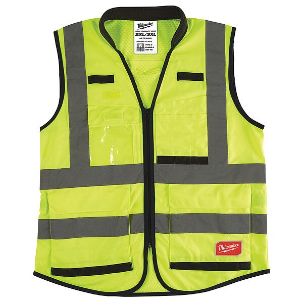 Class 2 High Visibility Yellow Performance Safety Vest - 2XL/3XL
