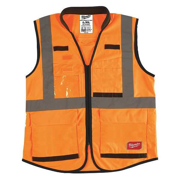 Class 2 High Visibility Orange Performance Safety Vest - L/XL (CSA)