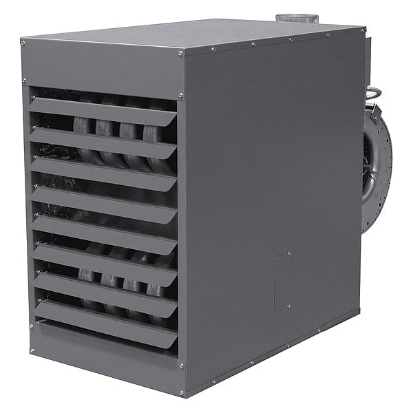 Gas Unit Heater, NG, 125,000, 1,476 cfm, Belt, Blower, 1/2 in