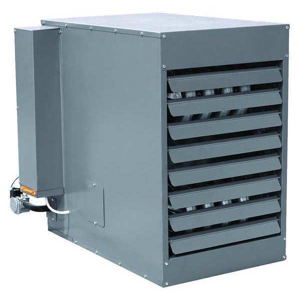 Gas Unit Heater, NG, 175,000, 2,850 cfm, Direct, Propeller, 1/2 in