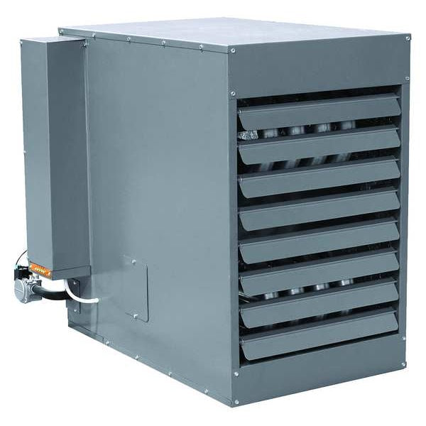 Gas Unit Heater, LP, 125,000, 2,200 cfm, Direct, Propeller, 1/2 in