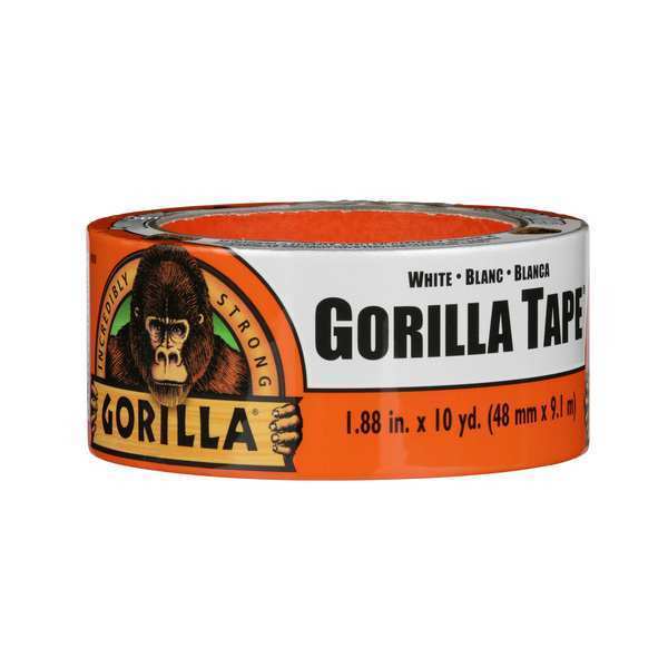 Duct Tape, White, 1 7/8inx10yd, 16.75 mil