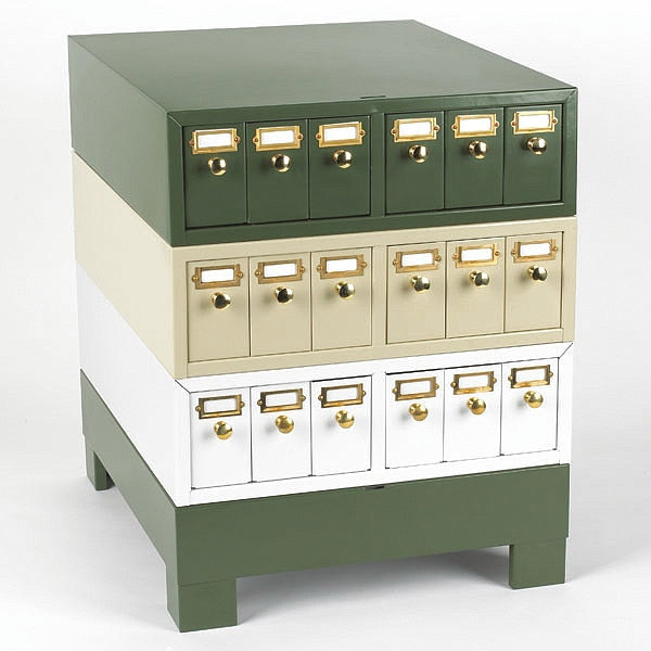 Slide Storage Cabinet, White