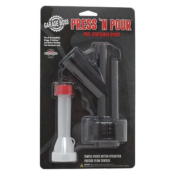 Black/Red/White Plastic Gas Can Spout