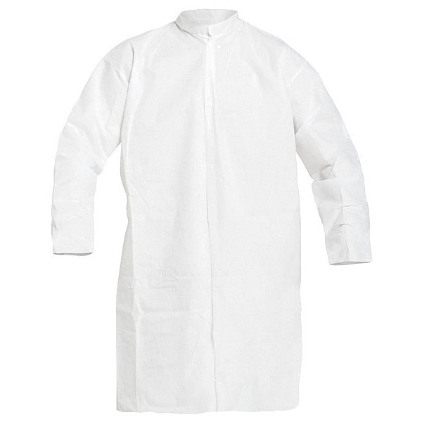 Lab Coat, White, Snaps, S, PK30