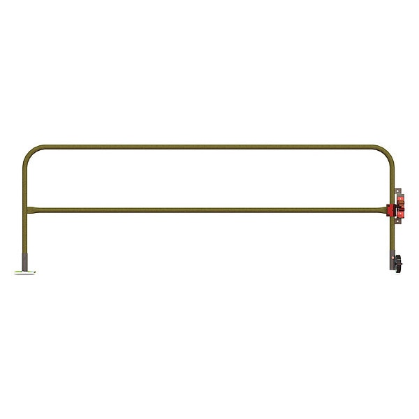 Floor Mounted Swing Gate, Red