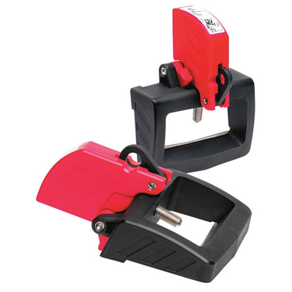 Circuit Breaker Lockout, Clamp-On w/Screw, Width: 4 3/64 in