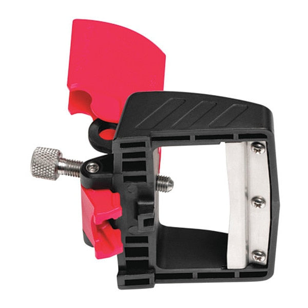 Circuit Breaker Lockout, Clamp-On w/Screw, Width: 4 3/64 in