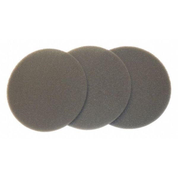 Disc Filter, Foam, Dry, 3-7/8 L, PK3