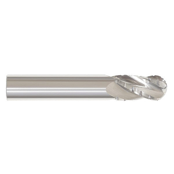 Ball End Mill, Single End, 1/8