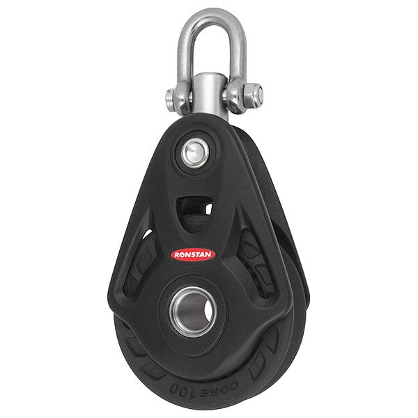 Pulley Block, Fibrous Rope, 3/4 in Max Cable Size, 7,150 lb Max Load, Anodized