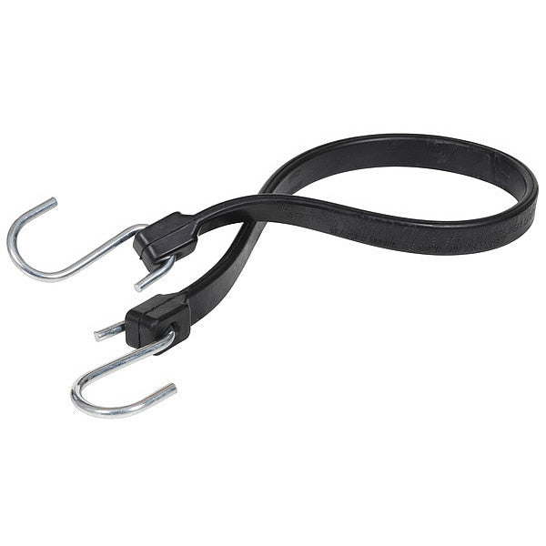 Bungee Strap, Black, 24 in Length, EPDM Rubber