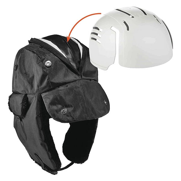 Trapper Hat, Over the Head, L/XL, Black