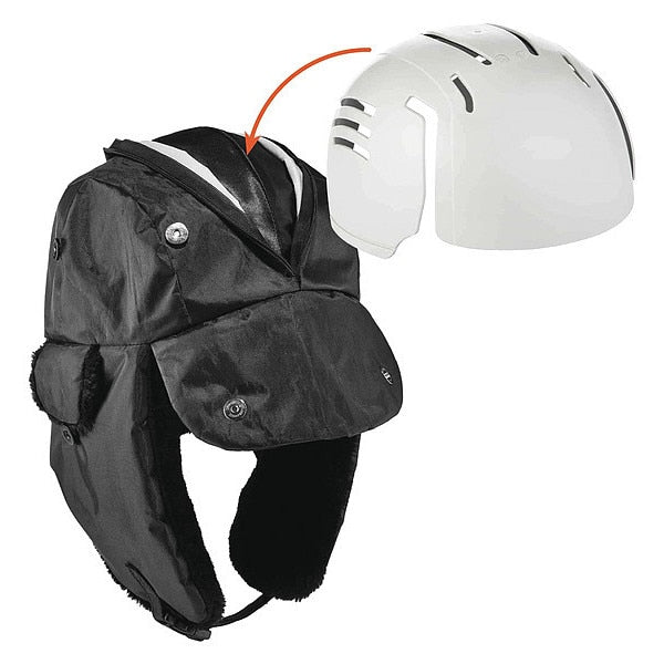 Trapper Hat, Over the Head, S/M, Black