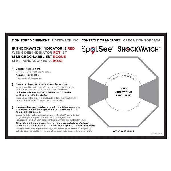 Shock Indicator Companion Label, PK500