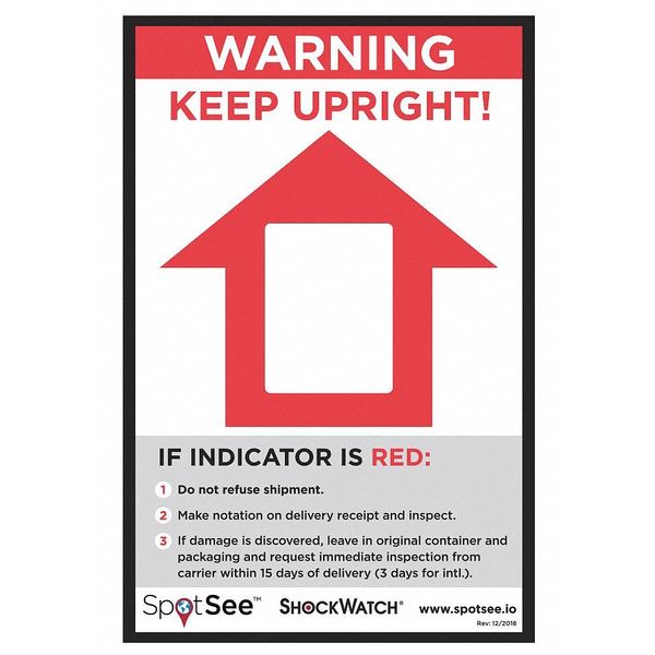 Tilt Indicator Companion Label, PK200