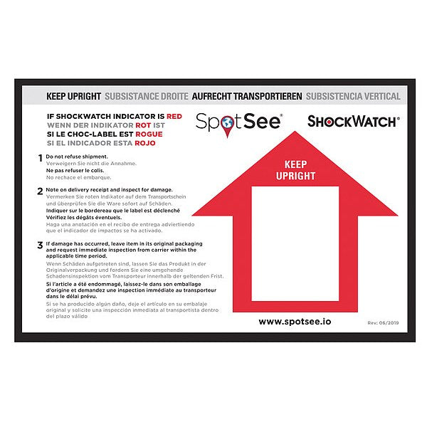Shock Indicator Companion Label, PK200