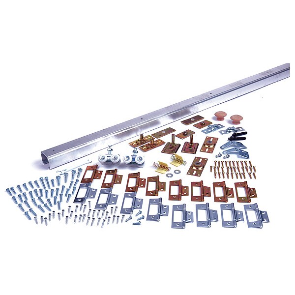 Track Kit, Sliding Door Type, Alum., Silver