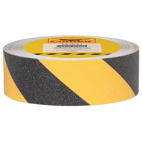 AntiSlip Tape, 60 ftLx2 inW, BLK/YLW, PK6