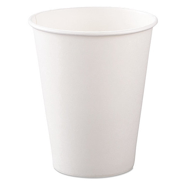 Hot Cups, White, Paper, 8 oz., PK1000
