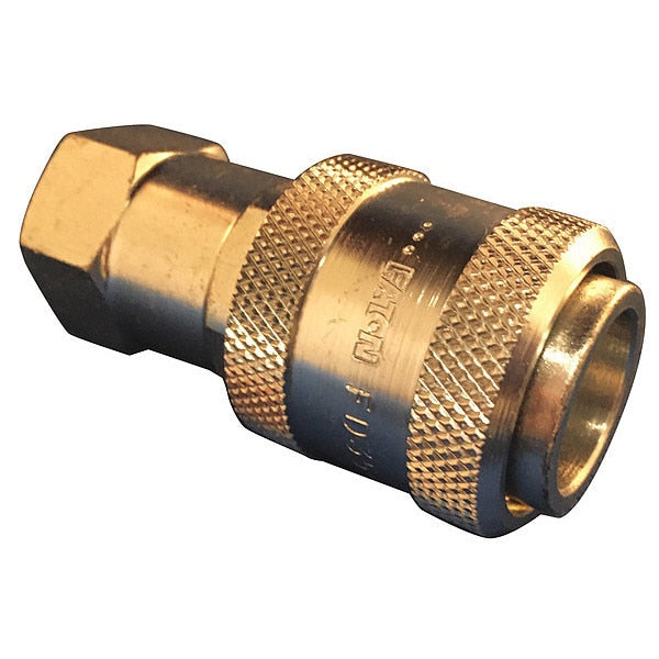 Hydraulic Quick Connect Hose Coupling, Steel Body, Push-to-Connect Lock, 9/16