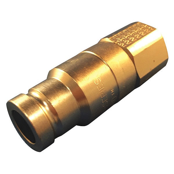 Hydraulic Quick Connect Hose Coupling, Steel Body, Push-to-Connect Lock, 1/2