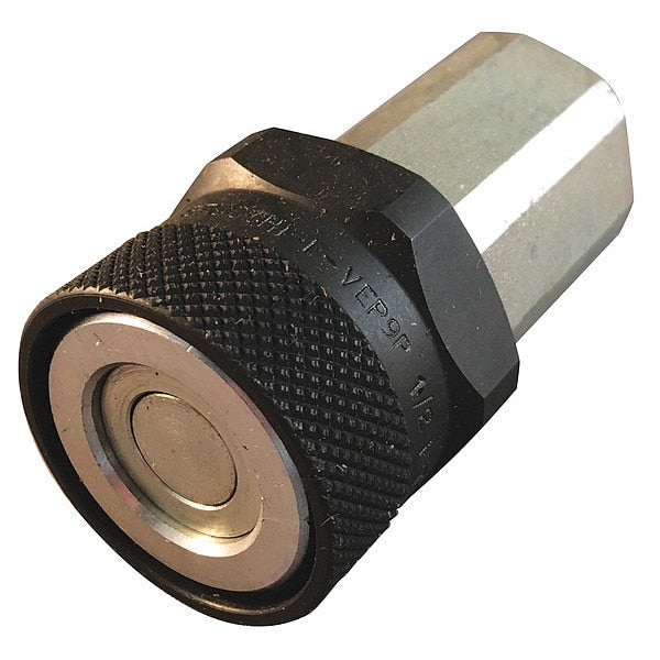 Hydraulic Quick Connect Hose Coupling, Steel Body, Push-to-Connect Lock, 1-5/16