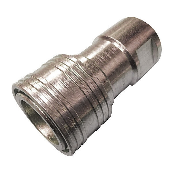 Hydraulic Quick Connect Hose Coupling, Steel Body, Push-to-Connect Lock, 1/8