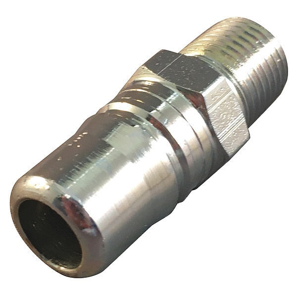 Hydraulic Quick Connect Hose Coupling, Steel Body, Push-to-Connect Lock, 1/2
