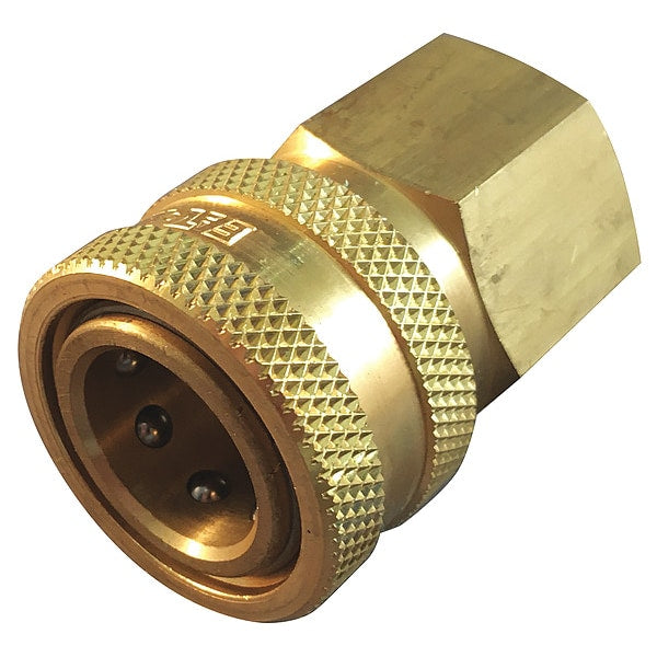 Hydraulic Quick Connect Hose Coupling, 303 Stainless Steel Body, Push-to-Connect Lock, ST Series