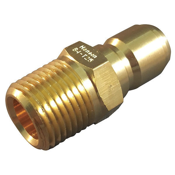 Hydraulic Quick Connect Hose Coupling, Brass Body, Push-to-Connect Lock, 3/4