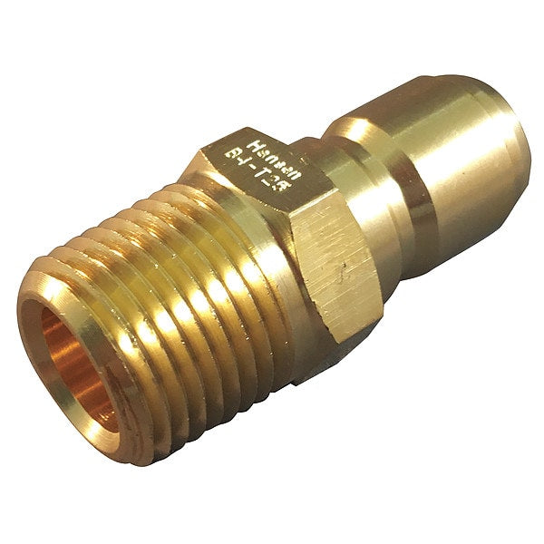 Hydraulic Quick Connect Hose Coupling, Brass Body, Push-to-Connect Lock, 1