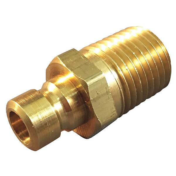 Hydraulic Quick Connect Hose Coupling, Brass Body, Push-to-Connect Lock, 1/2