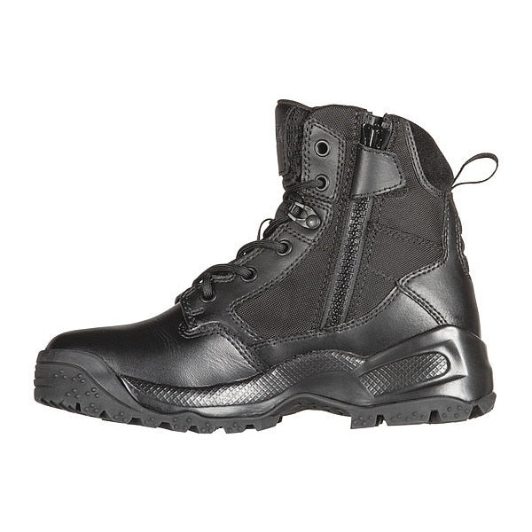 Tactical Boots, 8, R, Black, Plain, Mens, PR