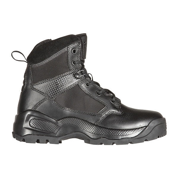 Tactical Boots, 10-1/2, W, Black, Plain, PR