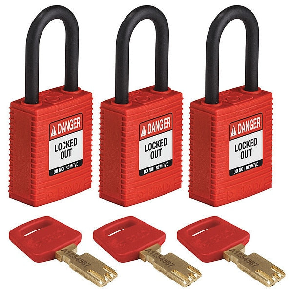 Lockout Padlock, Nylon, 1/2