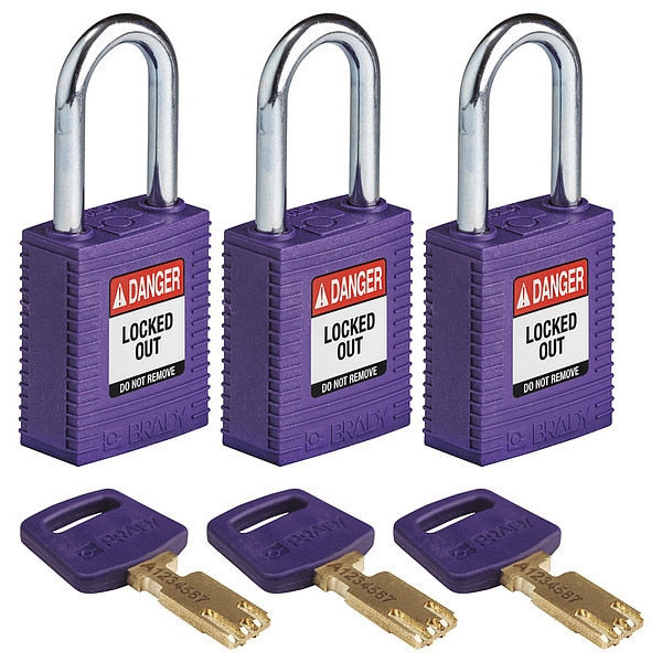 Lockout Padlock, Nylon, 1/2
