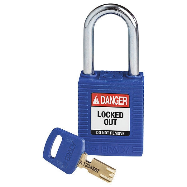 Lockout Padlock, Blue, 1-13/16