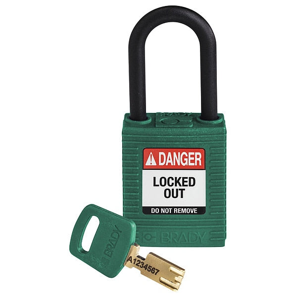Lockout Padlock, Green, 1-13/16