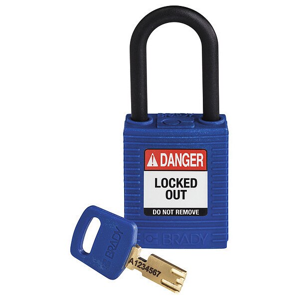 Lockout Padlock, Blue, 1-13/16
