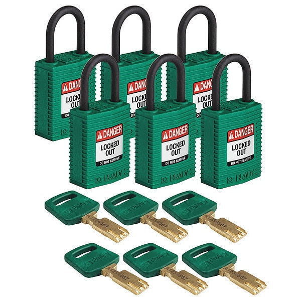 Lockout Padlock, Nylon, 1/4