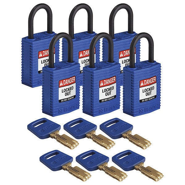 Lockout Padlock, Nylon, 1/4