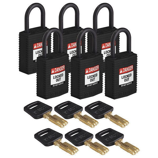 Lockout Padlock, Nylon, 1/4